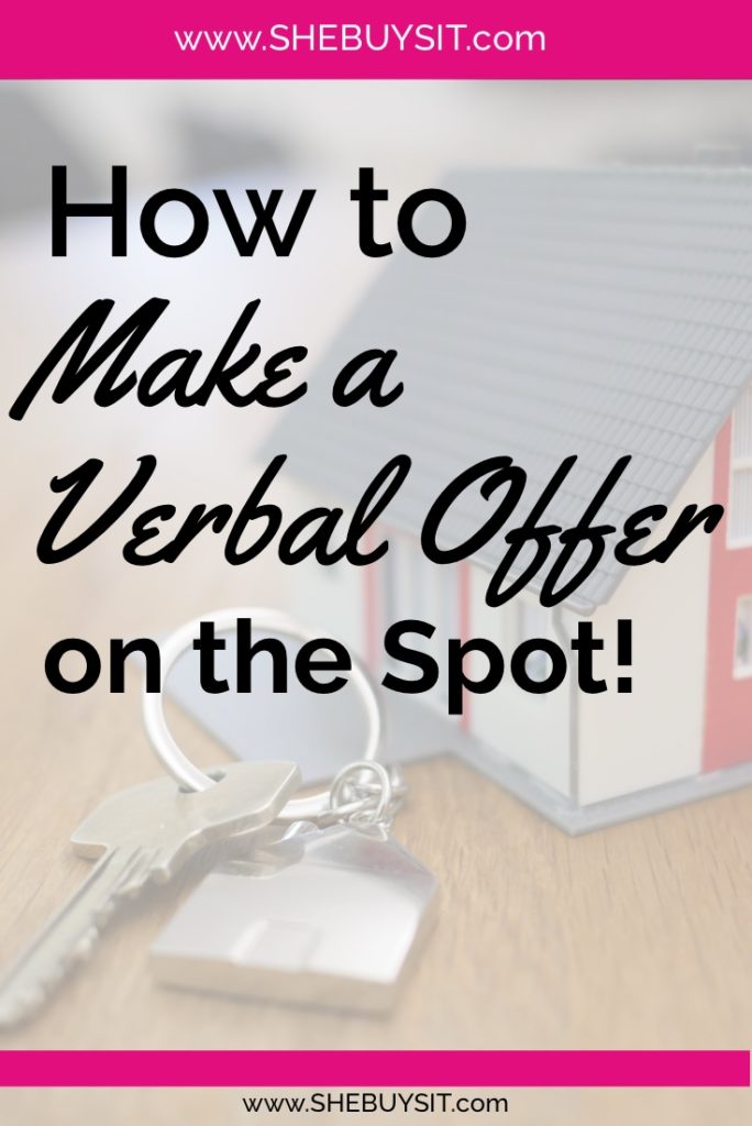 can you make a verbal offer on a house