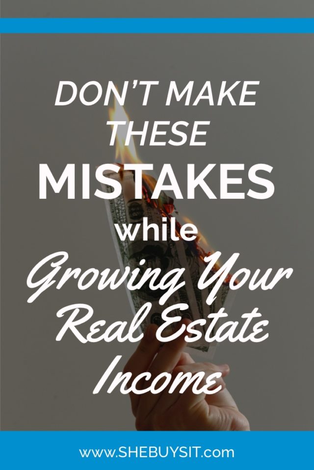 image of burning money; Don't make these mistakes while growing your real estate income